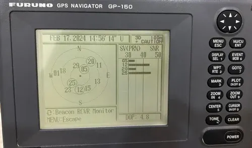 Furuno GP-150 DGPS/GPS Marine Navigator with GPA-019S Antenna & Cable