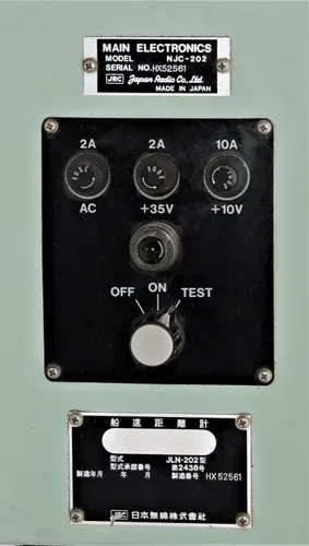 JRC JLN-202 Doppler Speed Log System with NJC-202 Main Electronics, NWW-5 & NWW-16 Displays