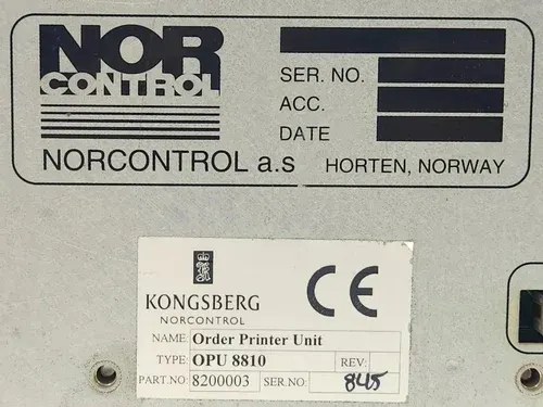 Kongsberg Norcontrol OPU 8810 Marine Order Printer Unit